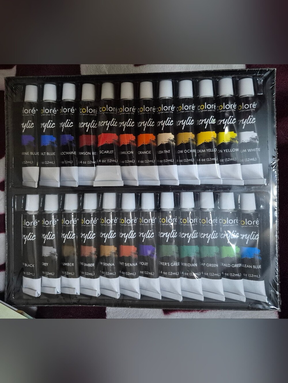 Brand New, Acrylic Paint Set Of 24 Tubes